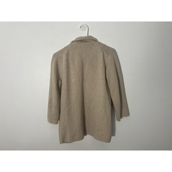 J. Crew Tan Beige Merino Wool Blend Open Blazer Size XS Pockets - Picture 7 of 14
